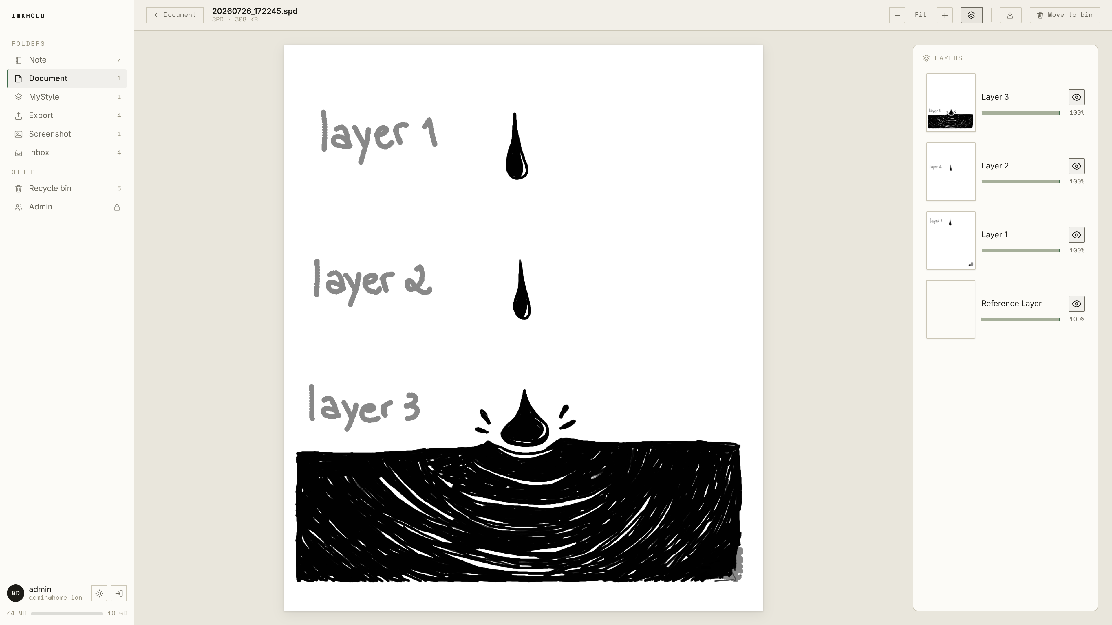 A sketch rendered in the Inkhold reader.
